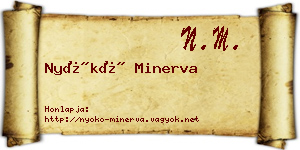 Nyókó Minerva névjegykártya